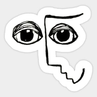 face and eyes Sticker